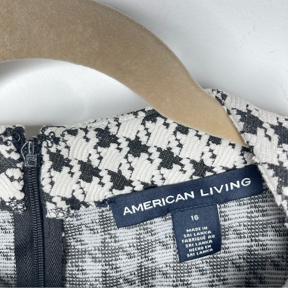 American Living Houndstooth Sheath Dress Plus Size 16 Career wear Winter Dress - Picture 5 of 6